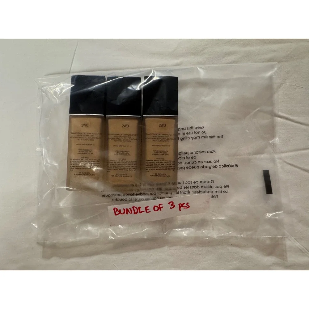 Bundle 3 Dior Forever Transfer-Proof 24H Foundation 2WO ‎ SPF 15  New